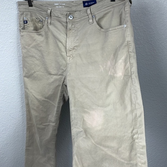 AG Adriano Goldschmied Everett Slim Straight Jeans Beige Sz 36x32 - Picture 11 of 11